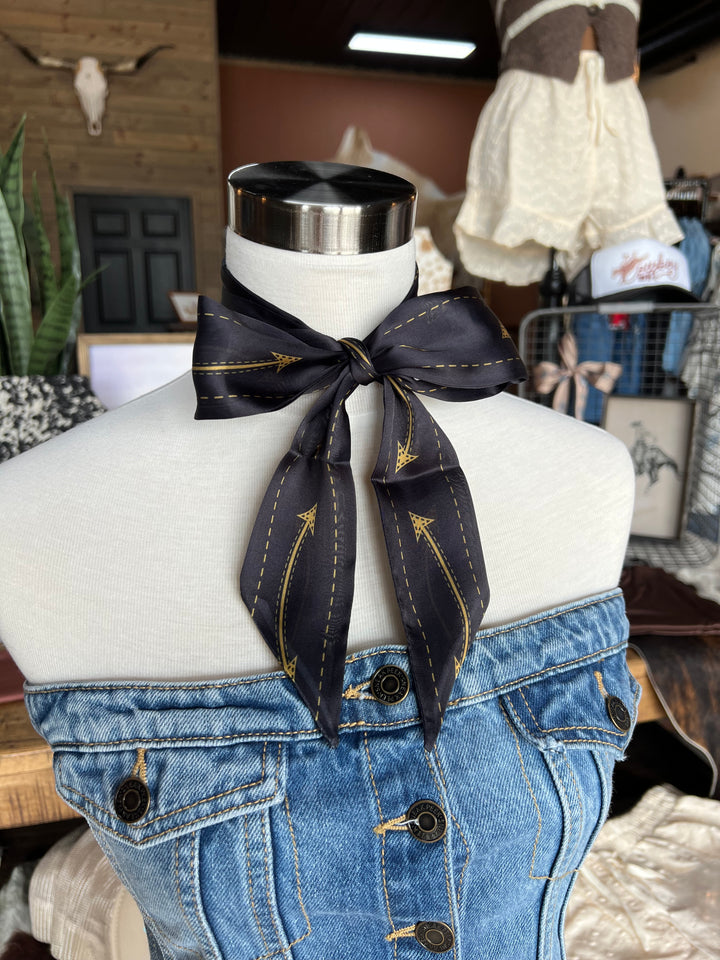 Black Smiley Pocket Twilly