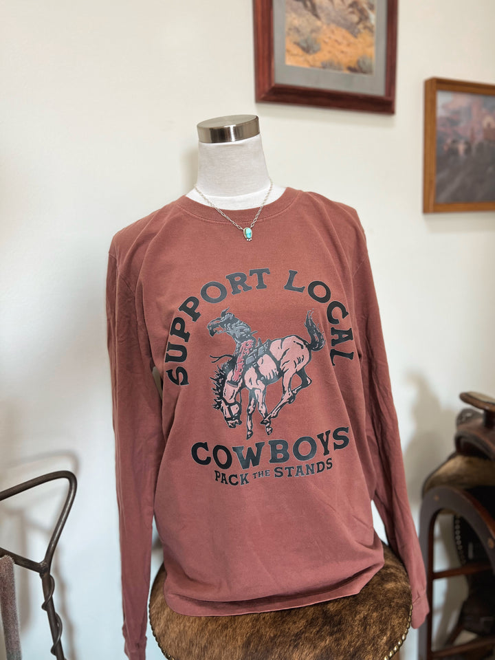 Support Cowboys Long Sleeve Shirt