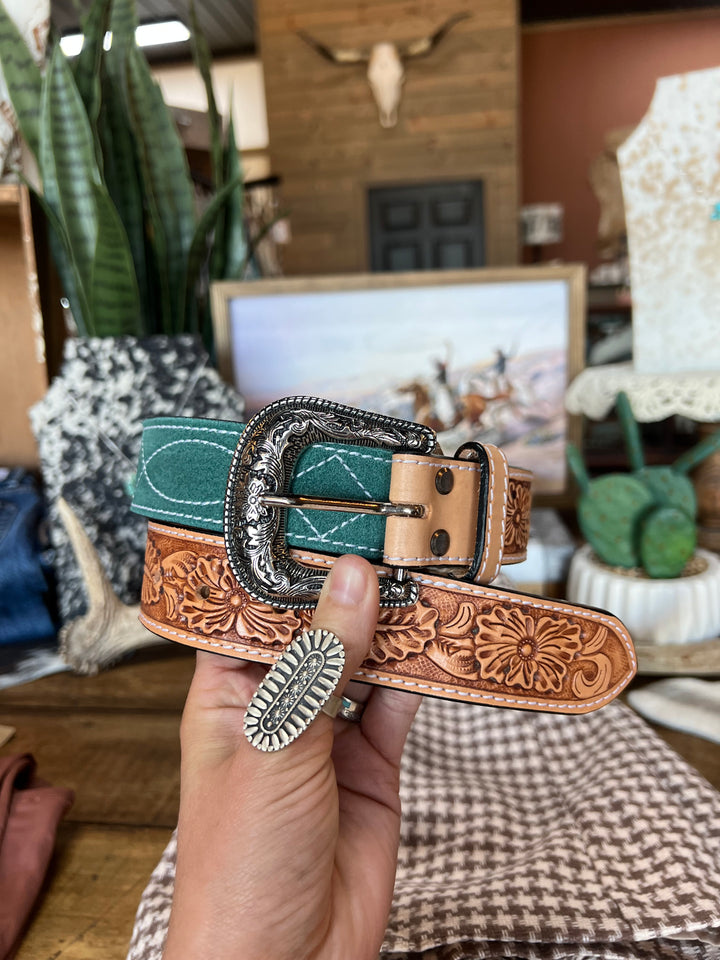 The Rough Hand Belt-Teal
