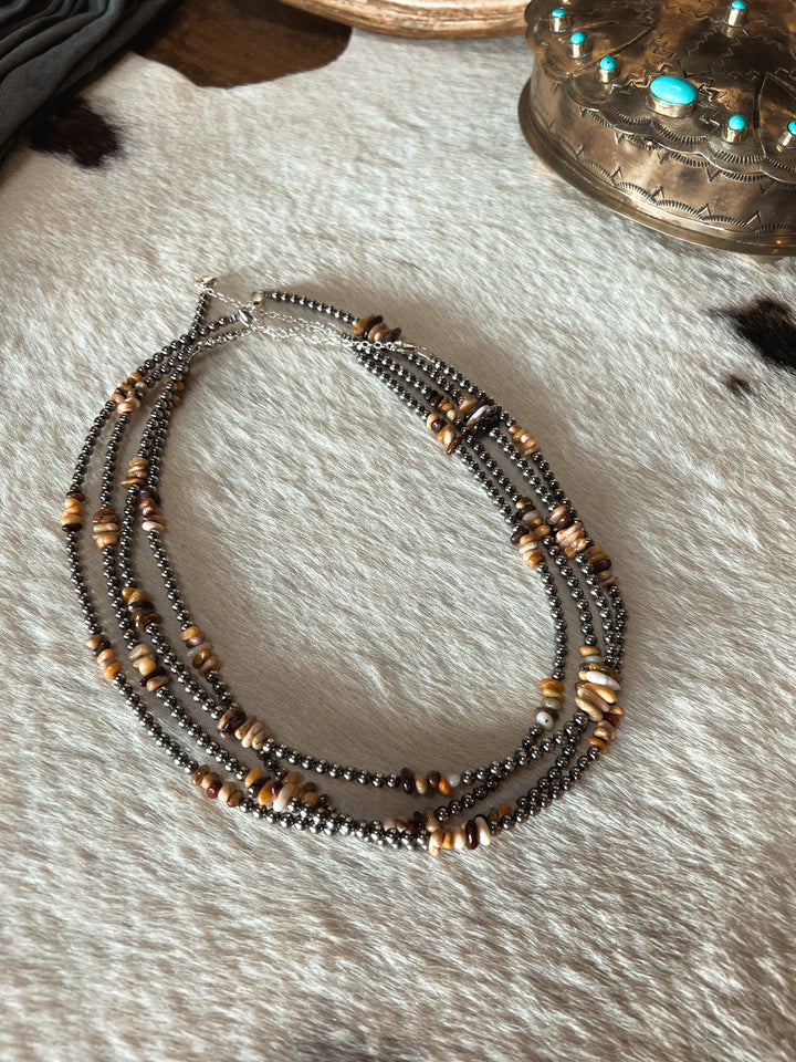 Desert Pearls & Nevada Opal Nugget Necklace-19”