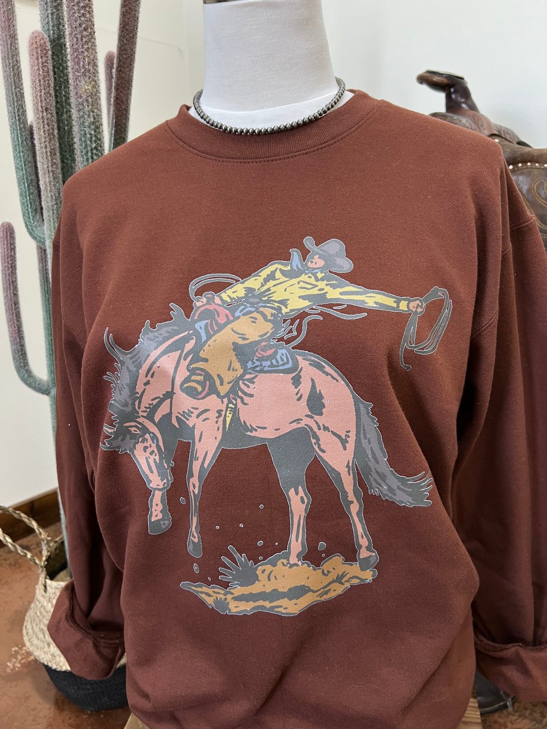 Strung Out Crewneck-Rust