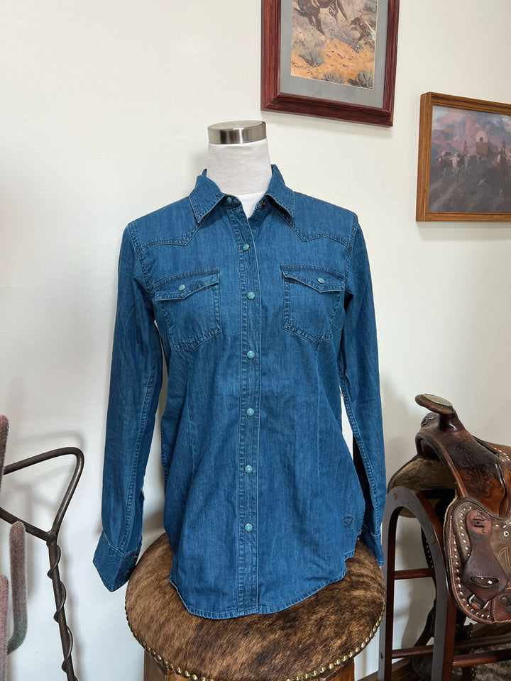 Ariat: Vintage Blue Long Sleeve