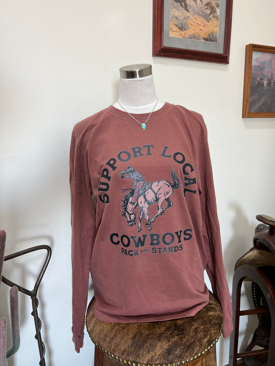 Support Cowboys Long Sleeve Shirt