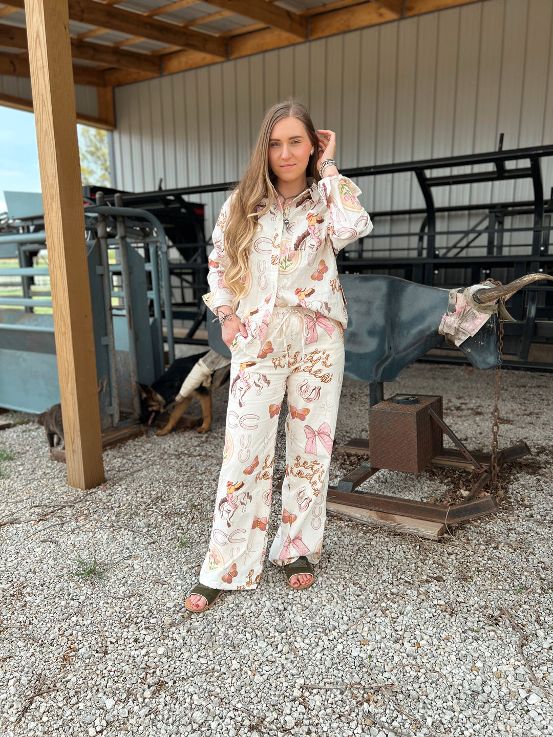Coquette Western Girly Button-Up
