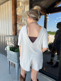 Too Comfy Romper-Oatmeal