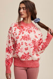 Pink Florals Sweater