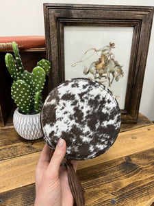 Cowhide Jewelry Case-Round