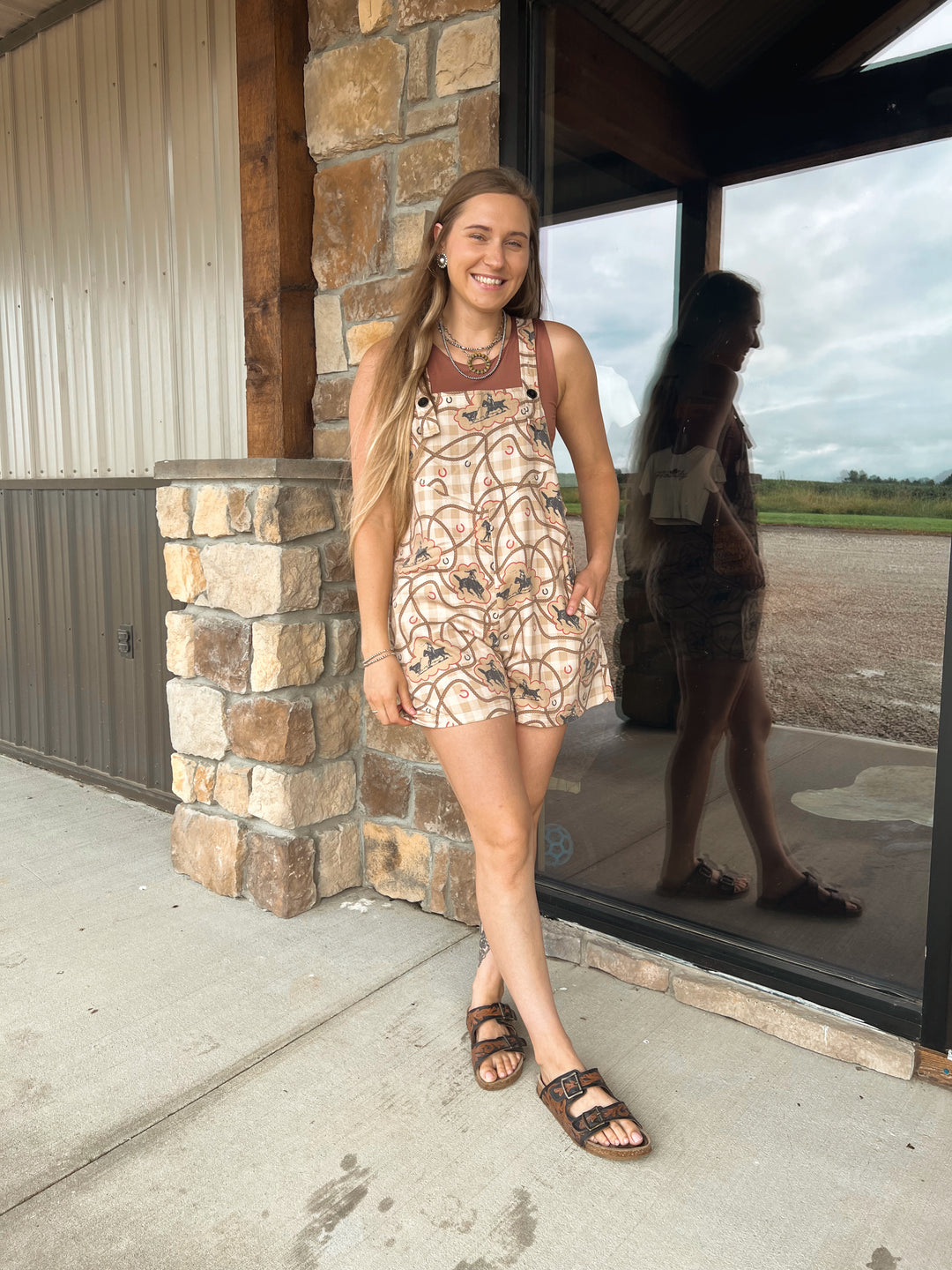 Reata Romper-Gingham