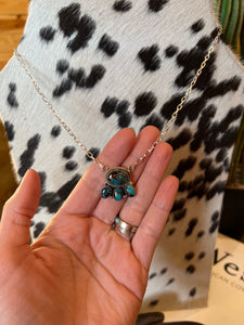 The Colter Necklace-White Buffalo/Turquoise