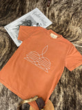 Boot Stitch T-Shirt-Texas Orange
