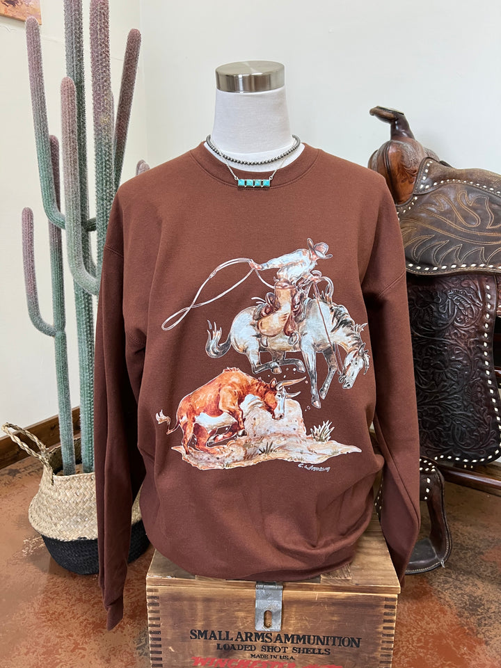 Sharp Shooter Crewneck-Rust