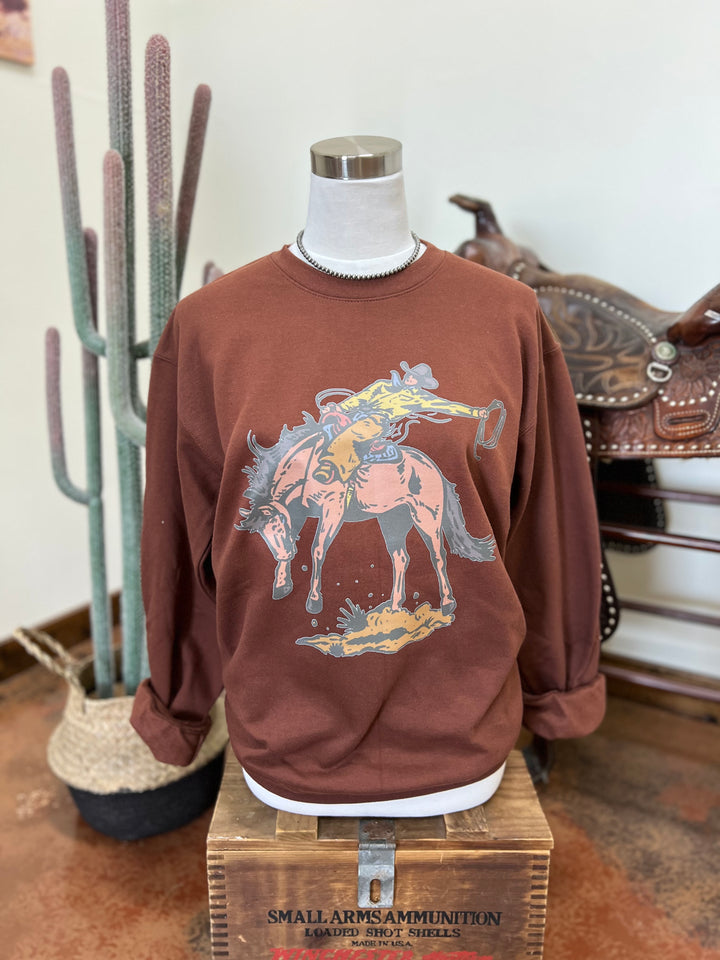 Strung Out Crewneck-Rust