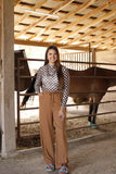 Cowgirl Checker Mesh Top