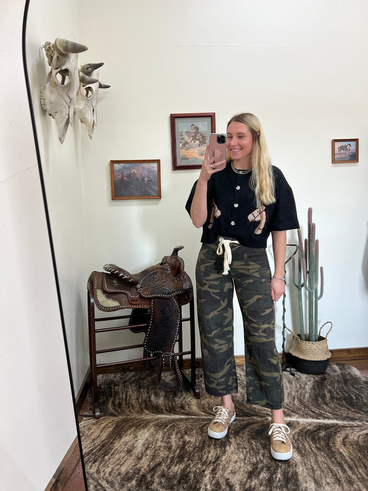 Camo Barrel Jeans