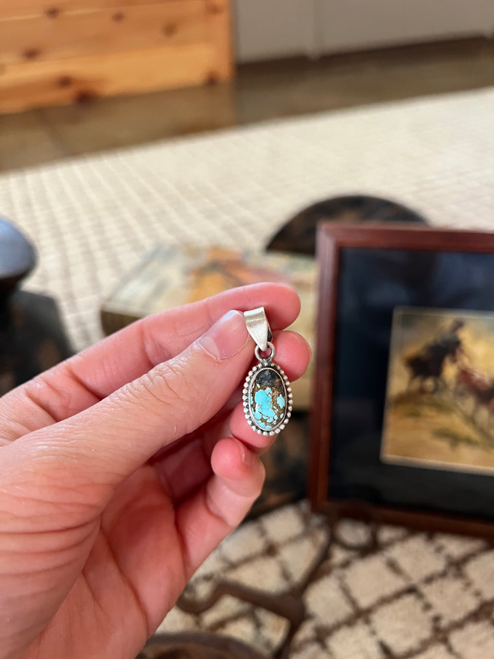 Number 8 Turquoise Pendant