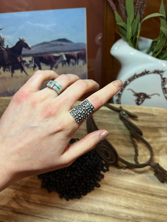 Mixed Dot Silver Ring