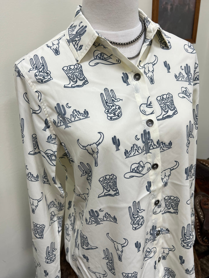 Ariat: Desert Print Buton-Up