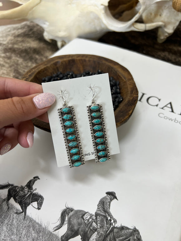 The Oblong Turquoise Earrings