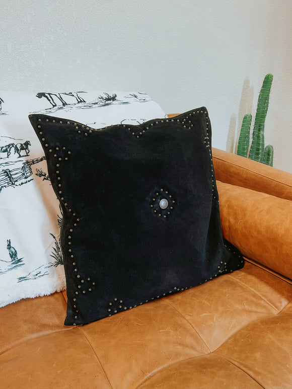 Silver Concho Studded Pillow