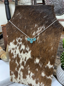 Triple Blue Turquoise Necklace