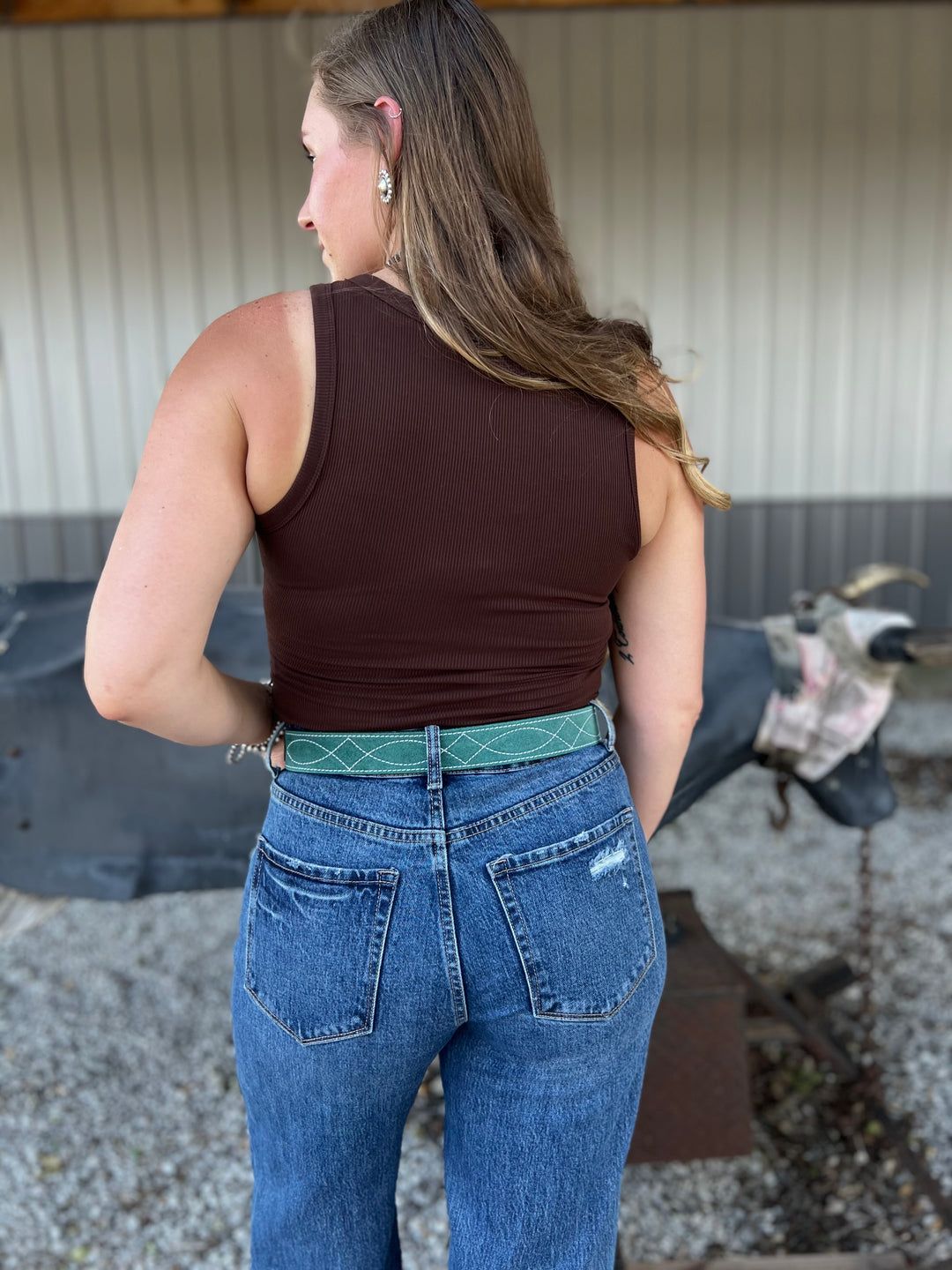 The Rough Hand Belt-Teal