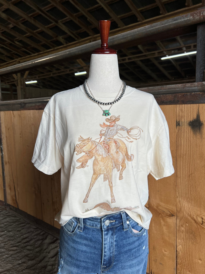 Wild One Bronc Box Tee