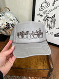 Retro Horses Trucker Hat