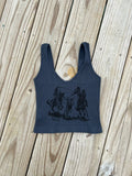 Let's Rope Crop Tank-Deep Blue