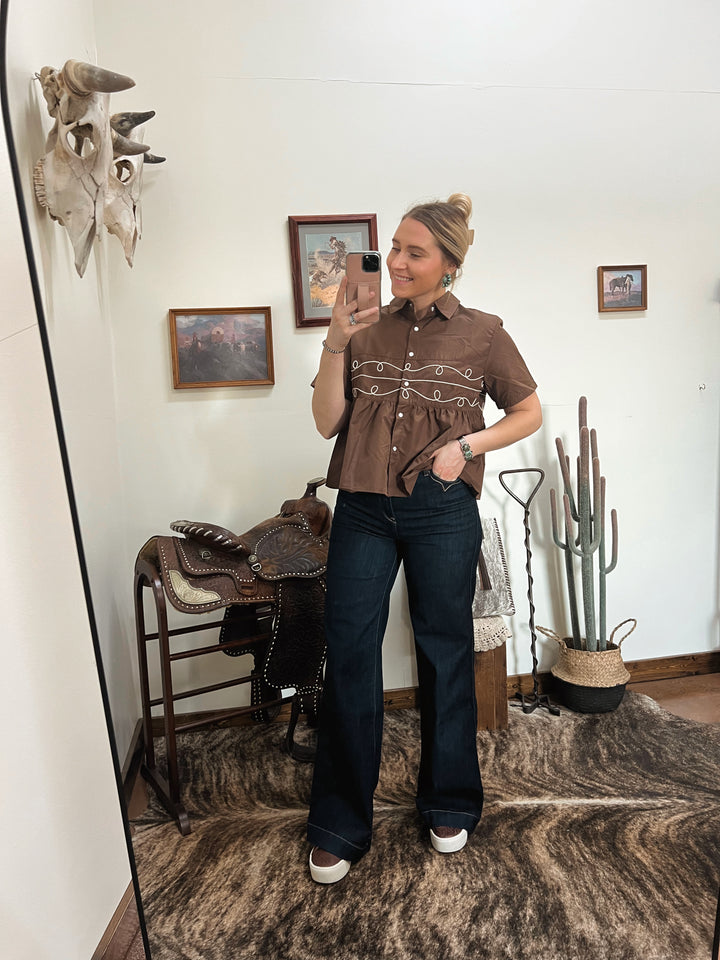 Chocolate Loopty Lou Top