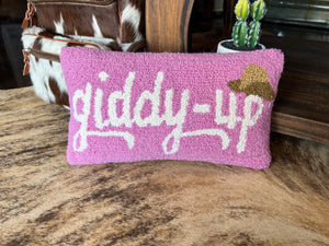 Giddy Up Pink Hook Pillow