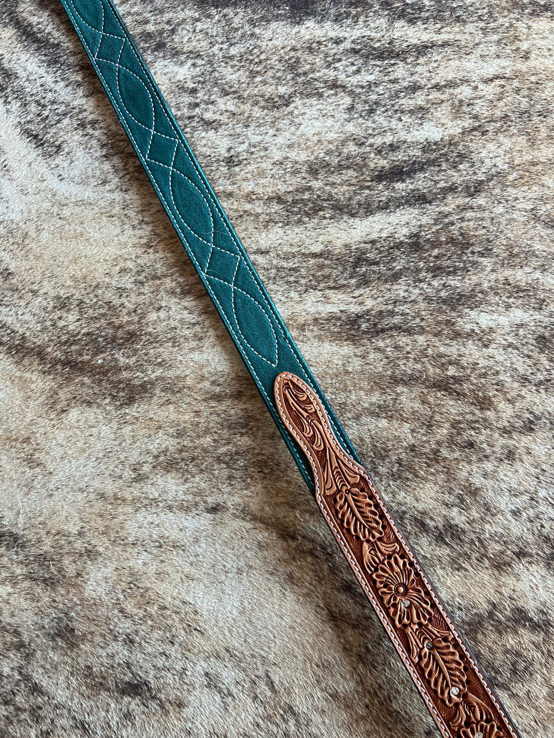 The Rough Hand Belt-Teal