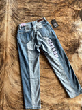 Two Tone Crop Denim Jeans
