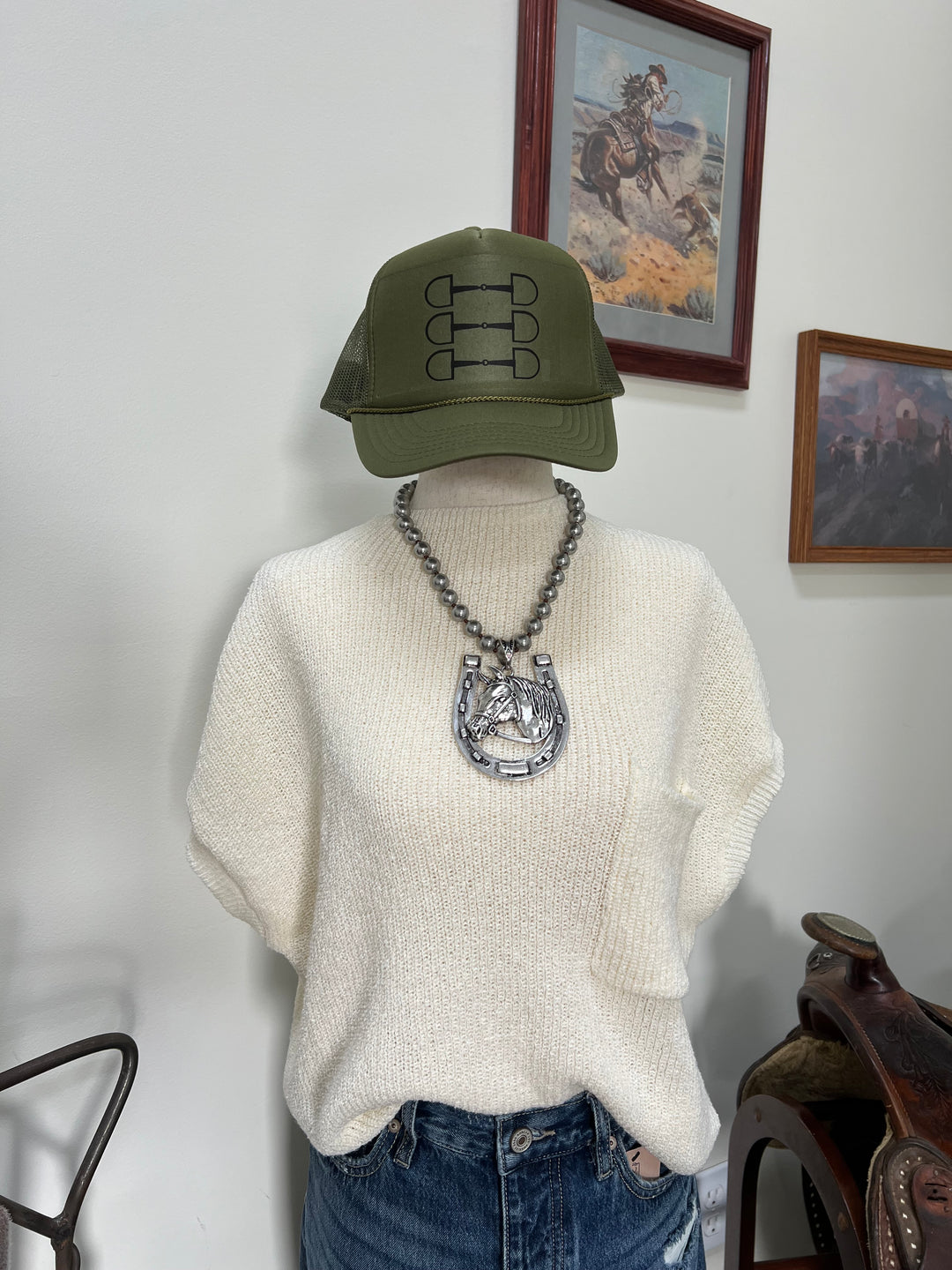Horse Shoe Statement Necklace