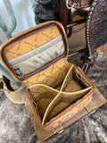 Tooled Leather Jewelry Case-Natural