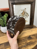 Cowhide Jewelry Case-Round