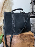 Richy Stitchy Rough Out Tote-Black