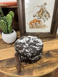 Cowhide Jewelry Case-Round
