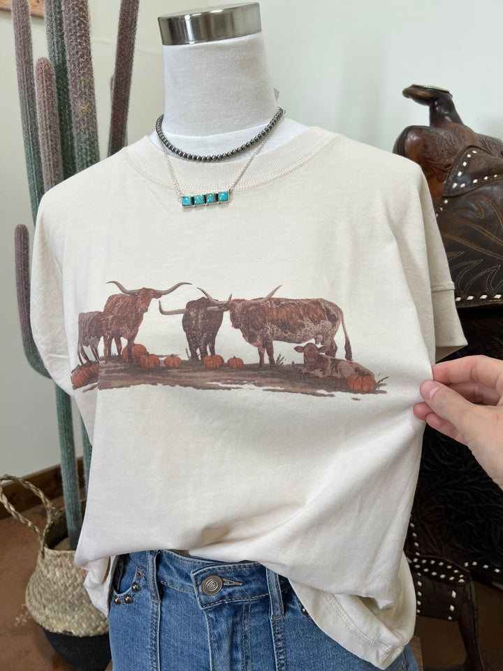 Longhorn Pumpkin Relaxed Tee