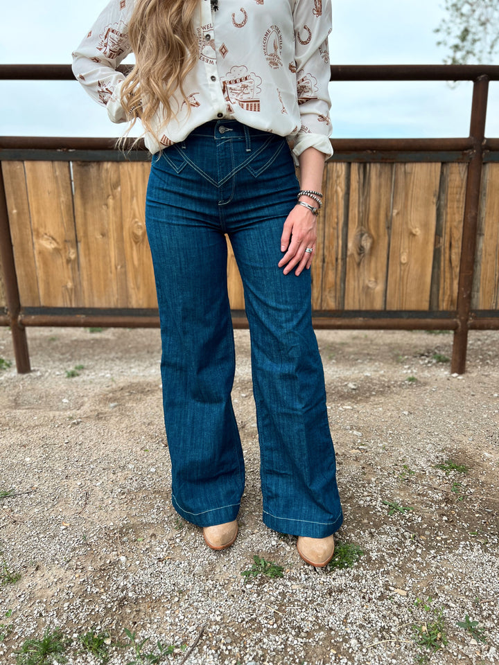 Ariat: Westie Yoke Wide Leg Jeans