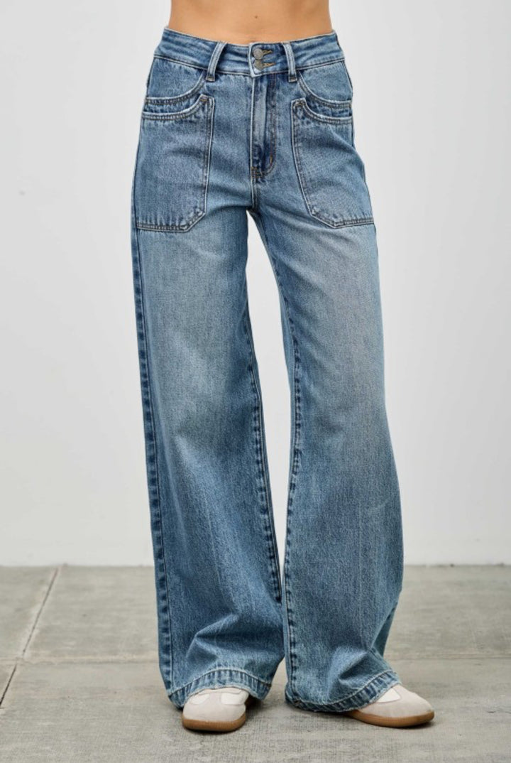 Coralie Western Wide Leg Jeans