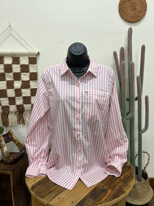 Ariat: Pink Strip VentTek Button-Up