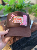 Cowgirl Era Patch Hat-Brown