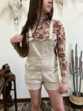 The Earl Washed Out Romper-Beige
