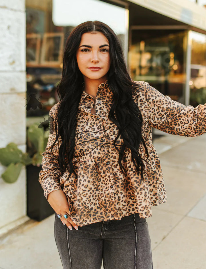 Leopard Loopty Lou Long Sleeve Top