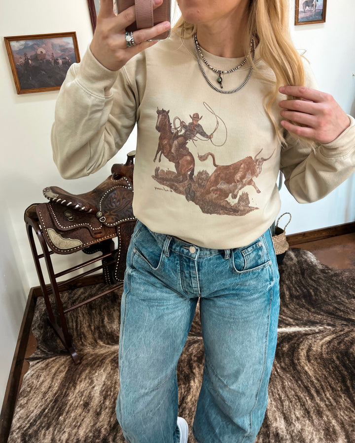 Cow Catcher Crewneck-{Multiple Colors}