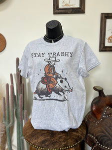 Stay Trashy T-Shirt-Ash