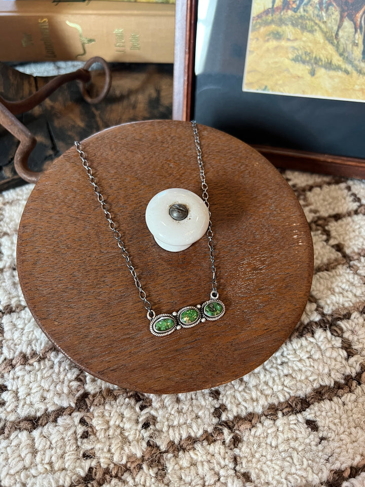 Sonoran Gold 3 Stone Necklace