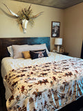 Aledo Cowboy Plush King Blanket