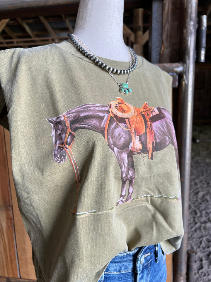 Gray Cowpony Muscle Tank{Multiple Colors}