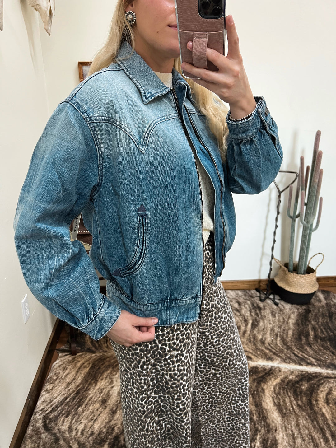 Ariat: Denim Bomber Jacket